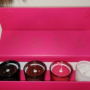 Set of Four Scented Candles in Pink Box